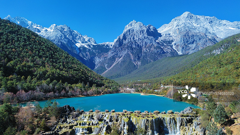 玉龙雪山蓝月谷图片素材