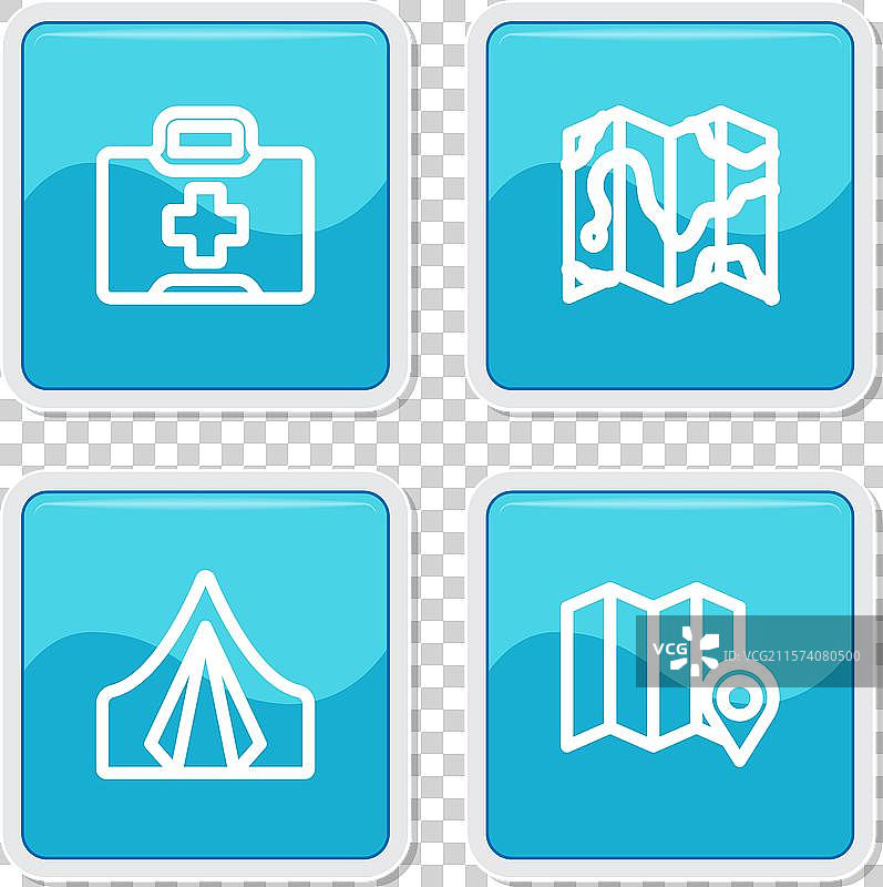 森林中的急救包位置设置图片素材