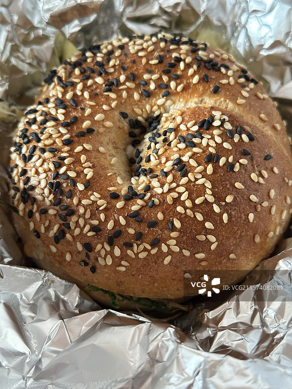 芝麻贝果图片素材