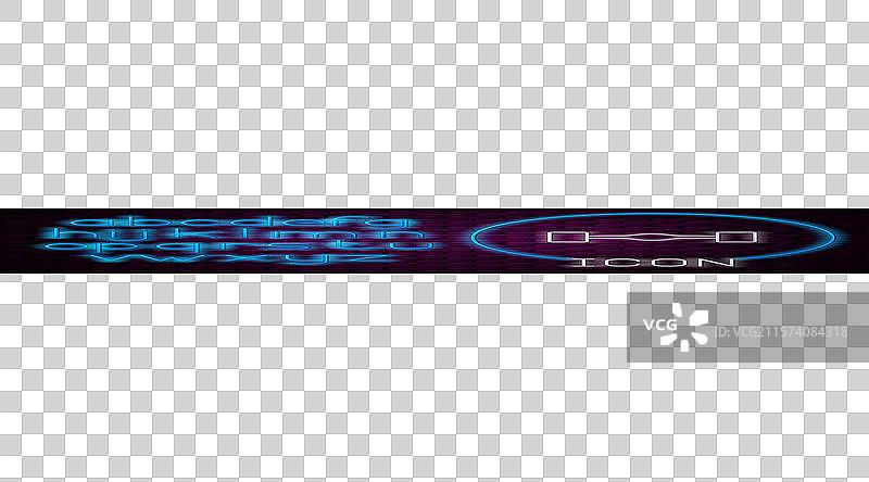 发光的霓虹线汽车底盘图标，孤立于背景上图片素材