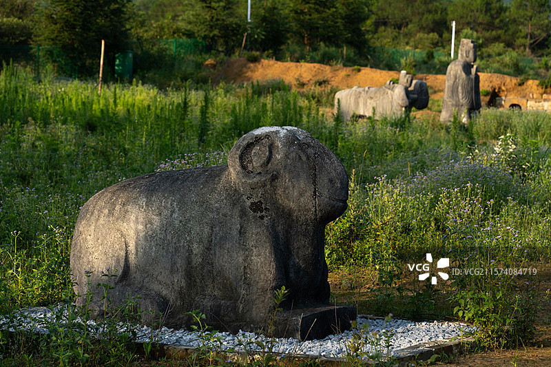 靖江悼僖王陵，靖江王陵国家考古遗址公园。图片素材