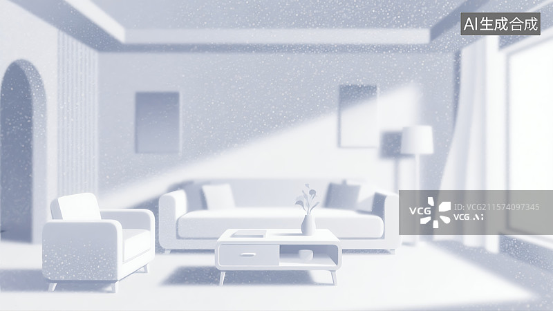 【AI数字艺术】现代简约室内家居插画图片素材