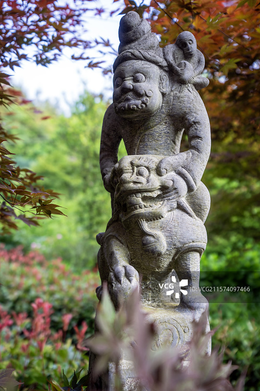 中国古代石头雕像-”马上封侯“图片素材