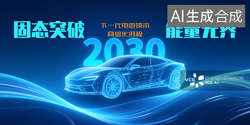 【AI数字艺术】新能源汽车活动会议展板图片素材