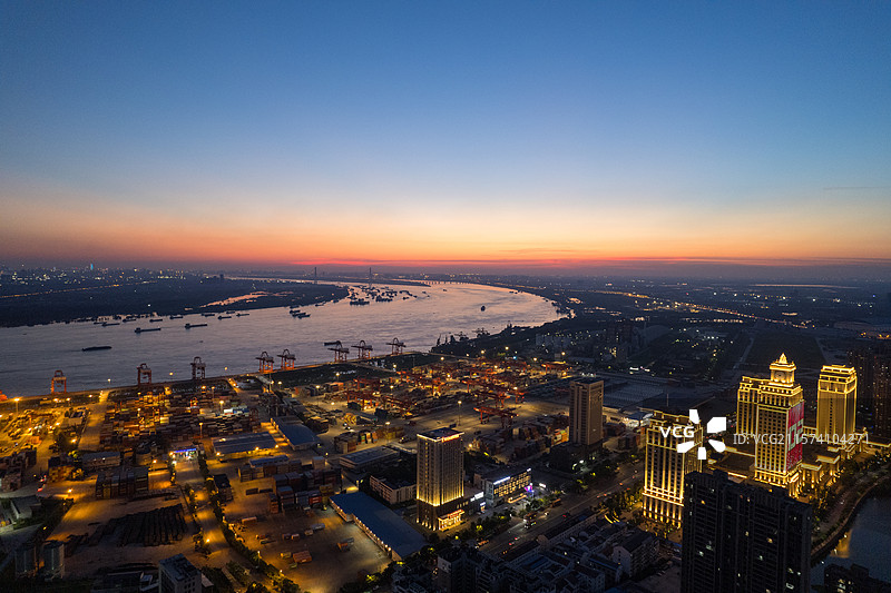 武汉新洲阳逻港口图片素材