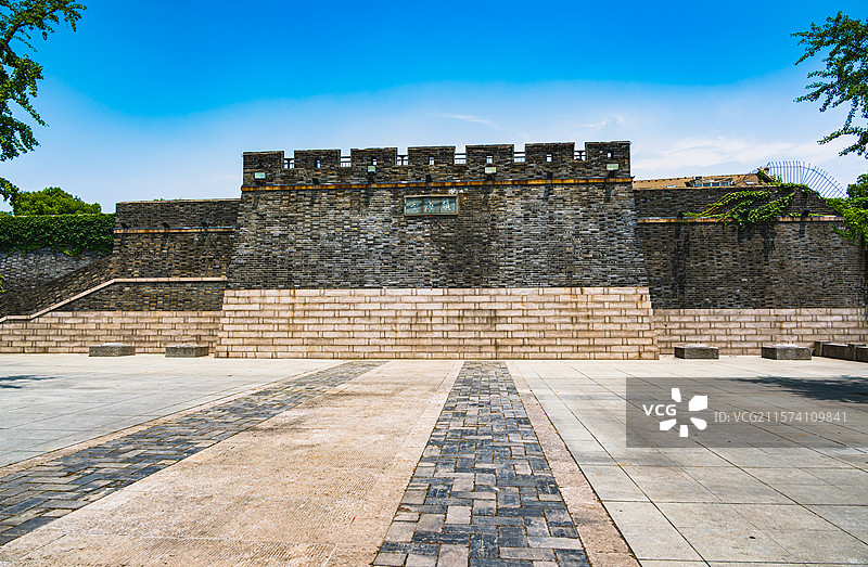 常熟虞山城墙风景图片素材