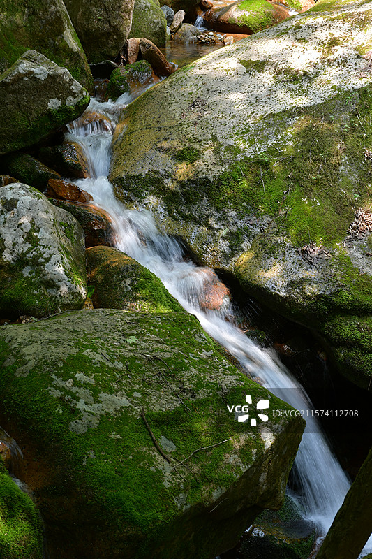 幽谷瀑布图片素材