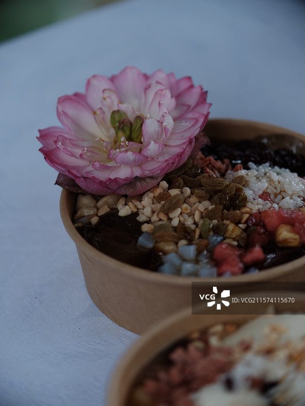 四川特色小吃，荷花冰粉，冰粉图片素材