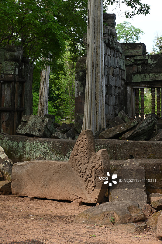 柬埔寨的贡开遗址图片素材