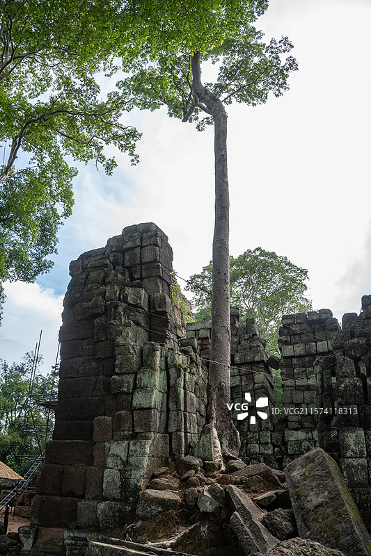 柬埔寨的贡开遗址图片素材