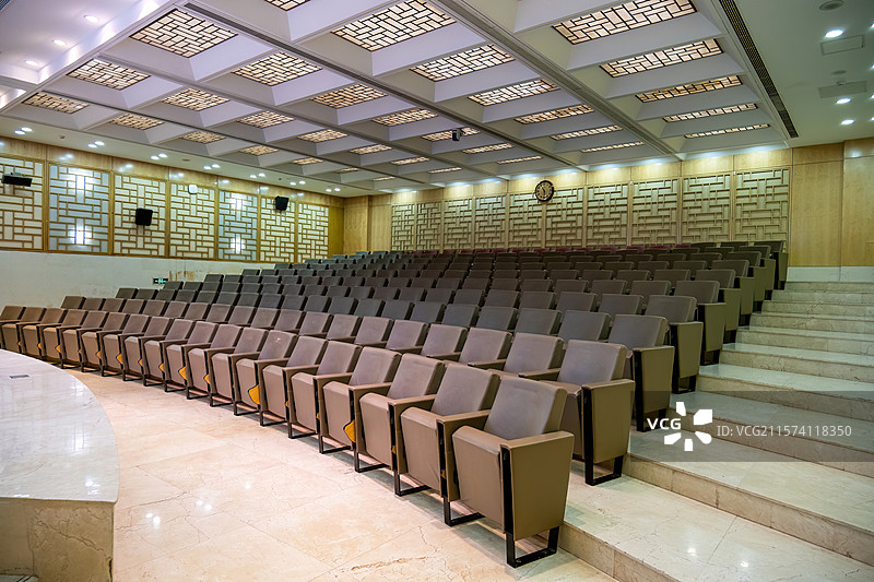 北京大学燕京学堂内景：阶梯教室图片素材