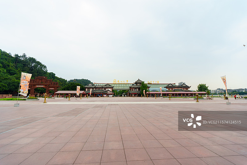 乐山嘉定坊 乐山大佛游客中心图片素材