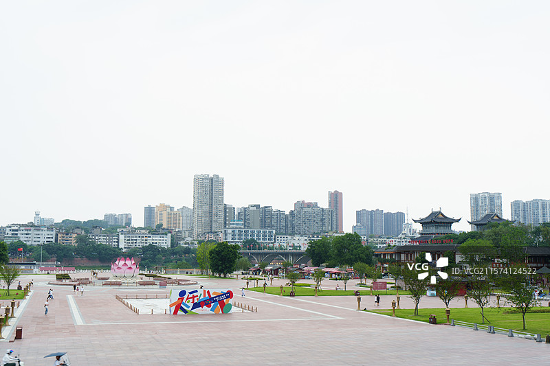 乐山嘉定坊 乐山大佛游客中心图片素材