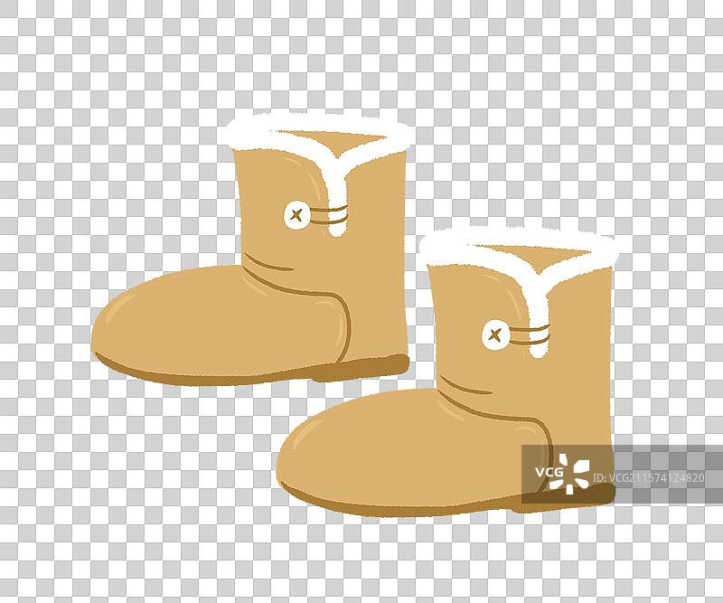 卡通风格保暖短靴插画图片素材