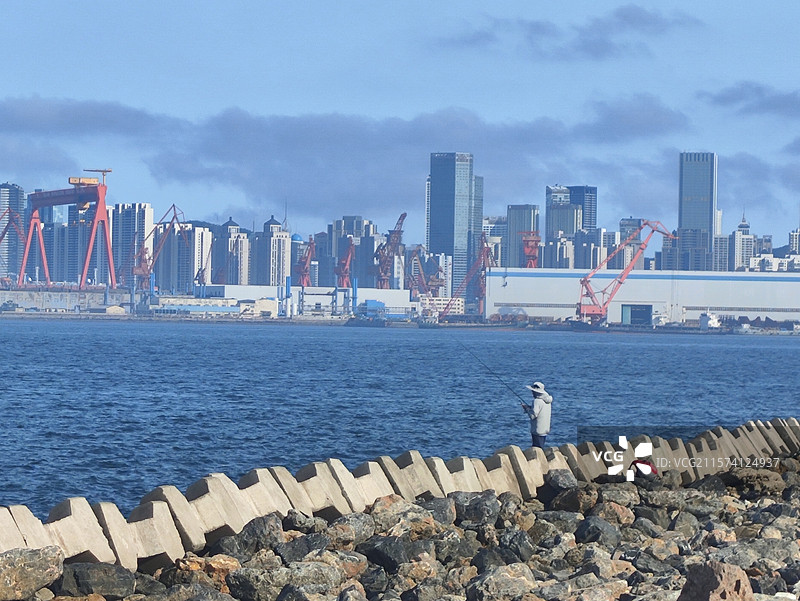 梭鱼湾垂钓图片素材