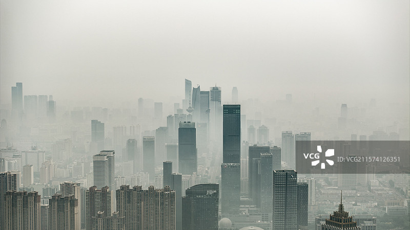 城市雾霾图片素材