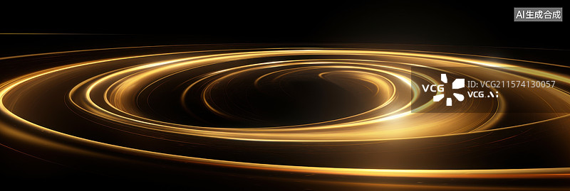 【AI数字艺术】金色光线粒子旋涡鎏金质感抽象黑金背景图片素材