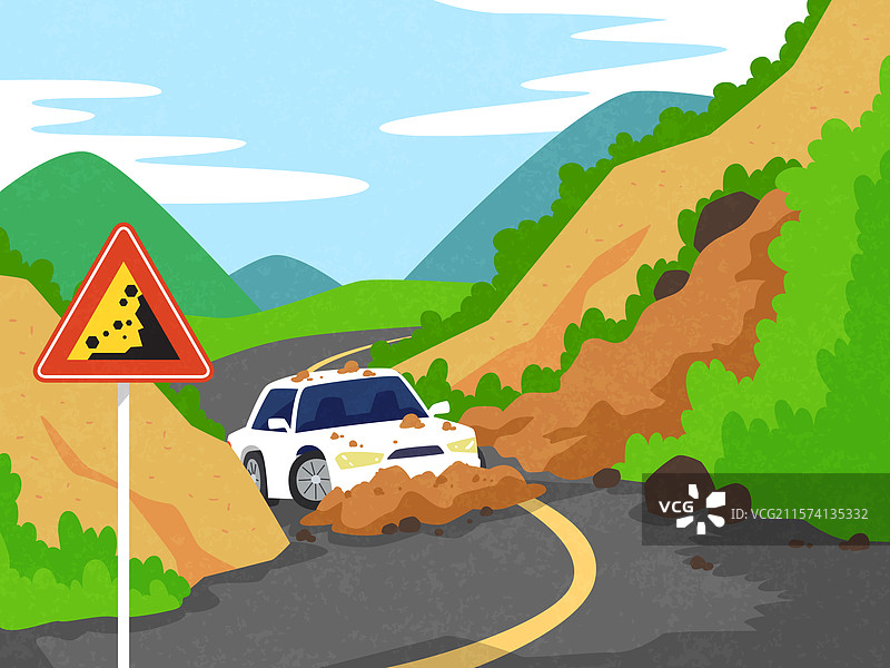 插图，自然灾害，雨季，台风，损害，洪水图片素材