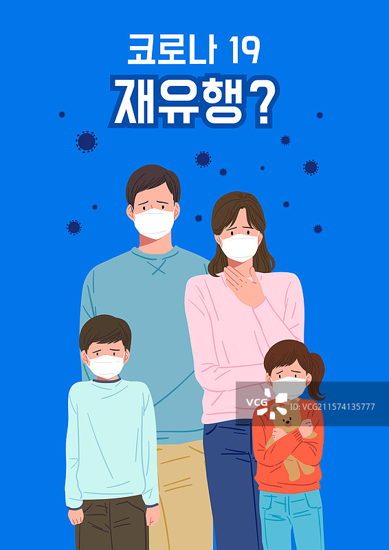 新冠病毒，流行病，口罩，病毒，担忧，家庭图片素材