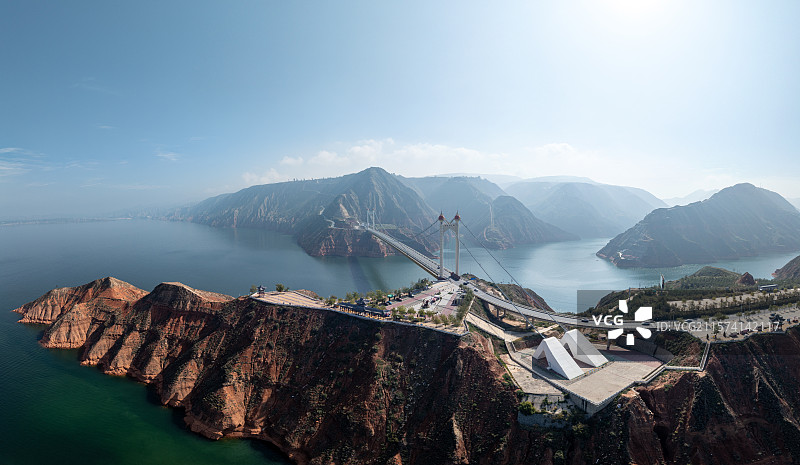 刘家峡大桥+黄河母亲河风光图片素材