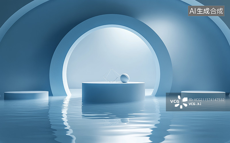 【AI数字艺术】未来科技走廊图片素材