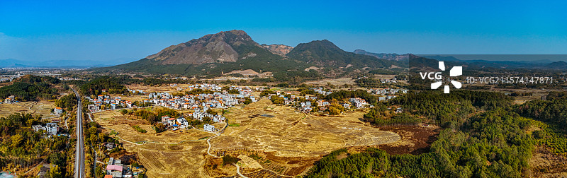 苍梧县 石桥镇 乌海线 龙盘村 城市 航拍图片素材