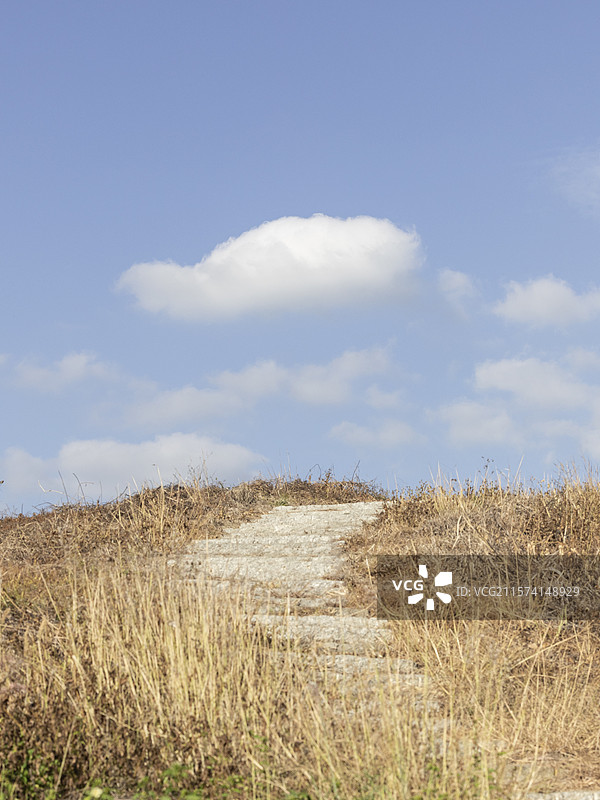 蓝天下的田野风景图片素材
