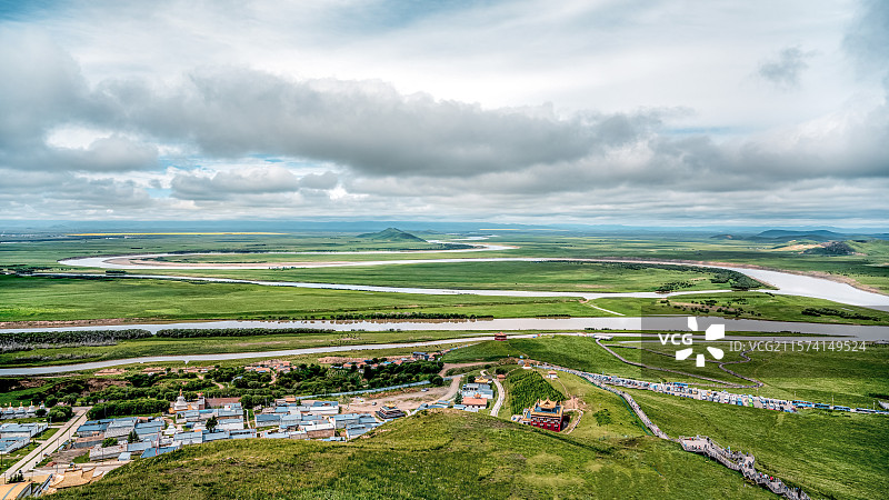 若尔盖黄河九曲，阿坝州图片素材