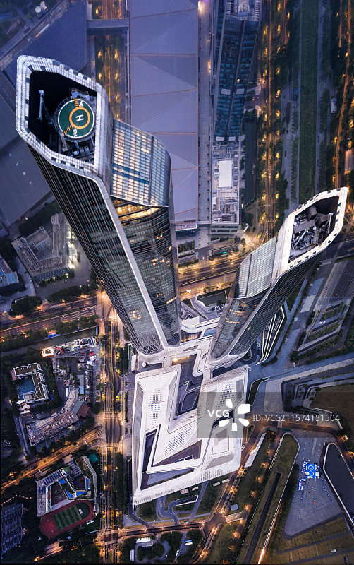 保利双子塔图片素材