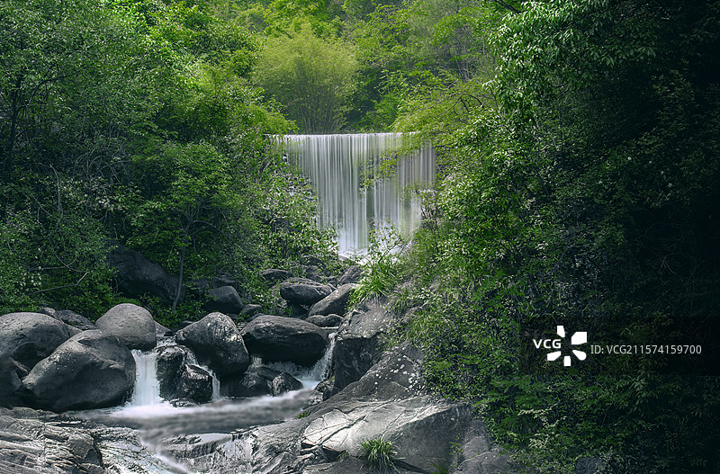 浙江杭州桐庐县大奇山国家森林公园景色图片素材