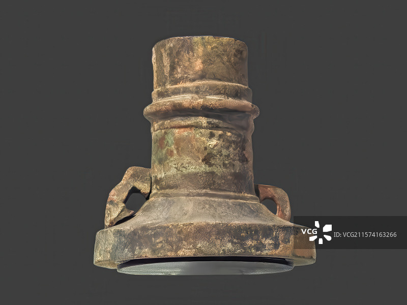 陕西历史博物馆秦汉馆展出汉代文物铜车辖軎图片素材