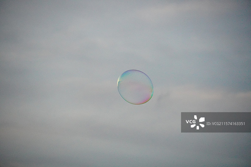 天空泡沫晚霞图片素材