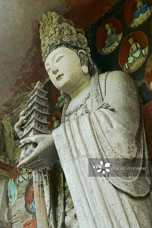 大足石刻卧佛千手观音石雕摩崖造像旅游度假参观景区插图素材图片素材