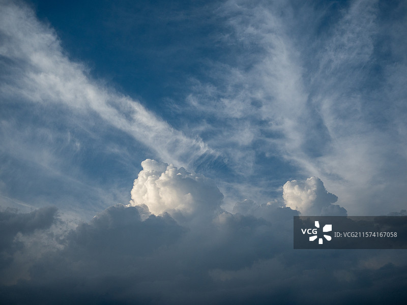 蓝天白云积雨云沉积云天空图片素材
