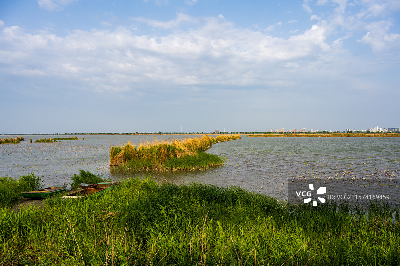 河北衡水 衡水湖 冀州城市天际线图片素材