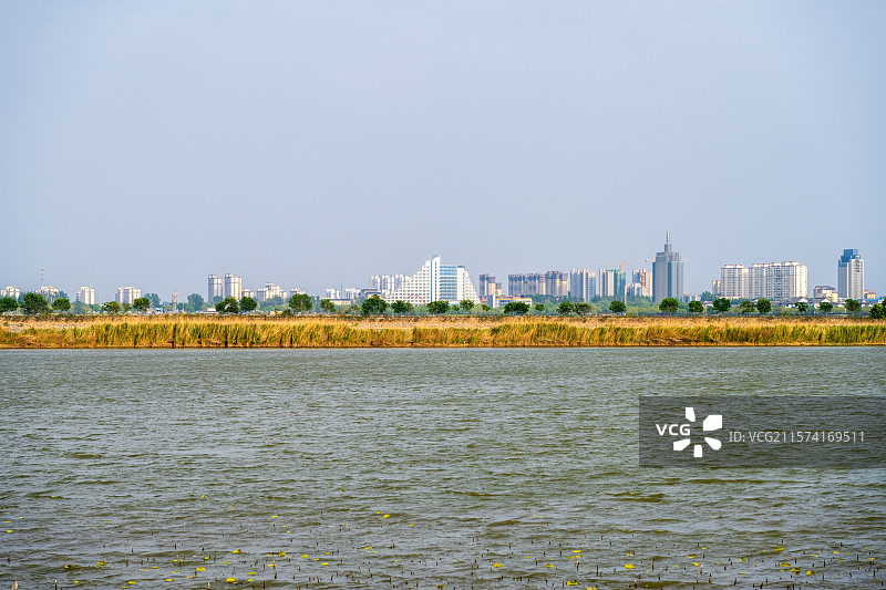 河北衡水 衡水湖 冀州城市天际线图片素材