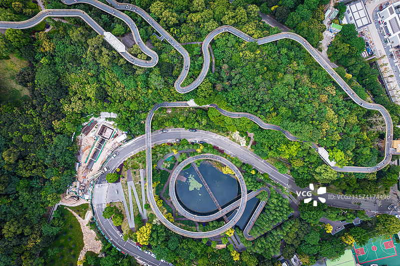 航拍福建福州福道（城市森林步道）图片素材