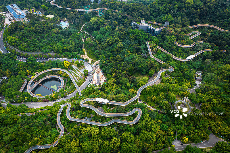 航拍福建福州福道（城市森林步道）图片素材
