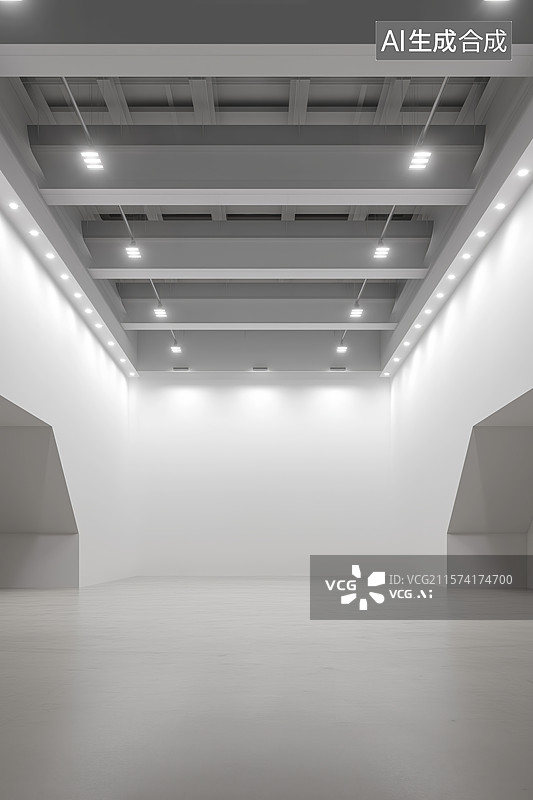 【AI数字艺术】简约现代室内空间图片素材