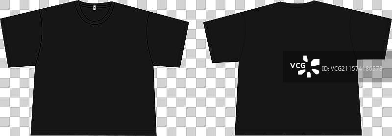 男女通用宽松T恤的服装技术草图图片素材