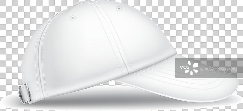 棉质棒球帽侧视图，逼真效果图片素材