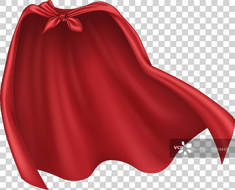 丝绸超级英雄斗篷系在肩上图片素材