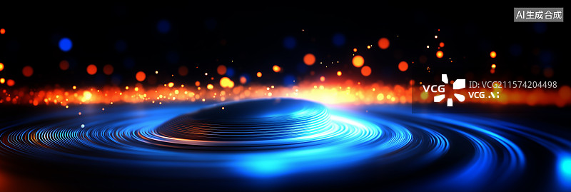 【AI数字艺术】数据洪流中的未来之光图片素材