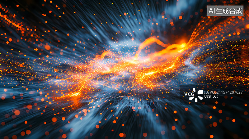 【AI数字艺术】数据之光在未来穿梭图片素材