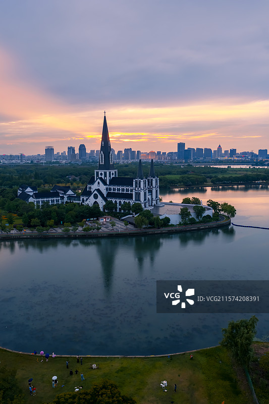 苏州工业园区教堂图片素材