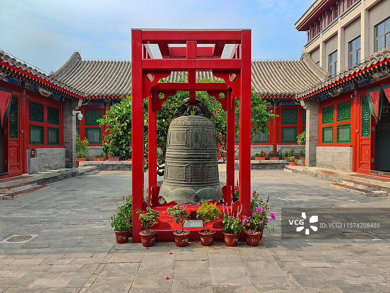 北京通州博物馆宝光寺铜钟图片素材