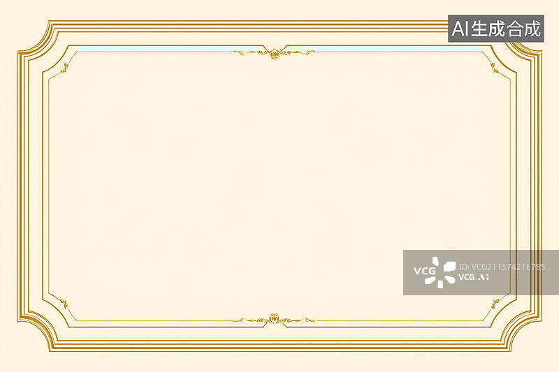 【AI数字艺术】证书奖状边框图片素材