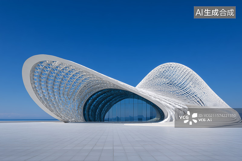 【AI数字艺术】未来概念建筑图片素材