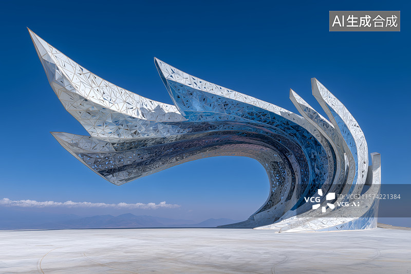 【AI数字艺术】未来概念建筑图片素材