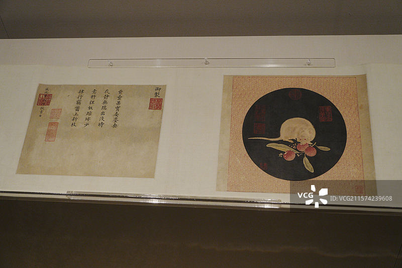 三鼠图卷，明宣宗朱瞻基，老鼠，荔枝，杨梅图片素材